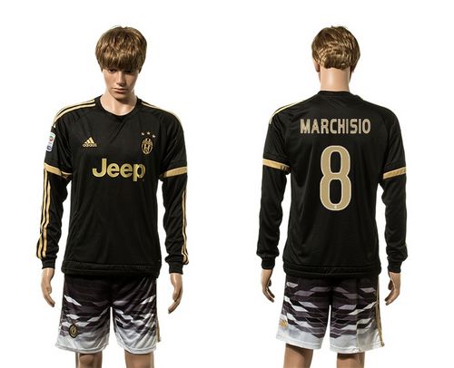 Juventus #8 Marchisio SEC Away Long Sleeves Soccer Club Jersey
