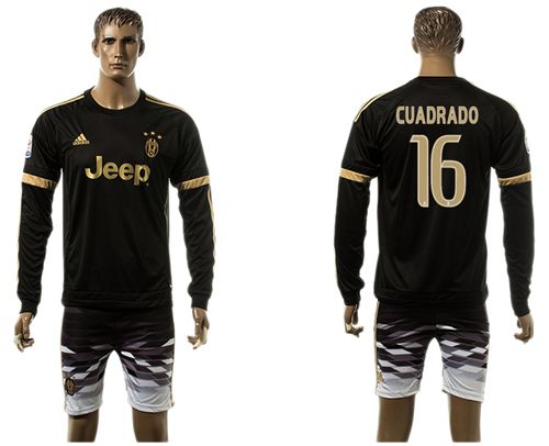 Juventus #16 Cuadrado SEC Away Long Sleeves Soccer Club Jersey
