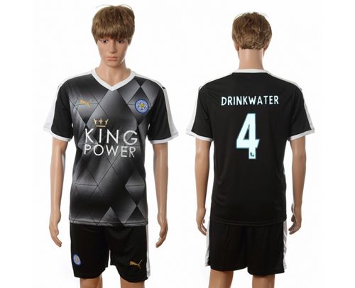 Leicester City #4 Drinkwater Away Soccer Club Jersey