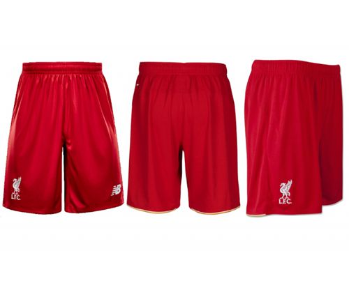 Liverpool Blank Red Home Soccer Shorts