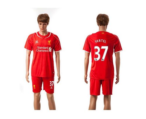 Liverpool #37 Skrtel Red Home Soccer Club Jersey