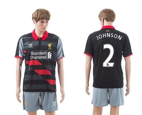 Liverpool #2 Johnson Black Away Soccer Club Jersey