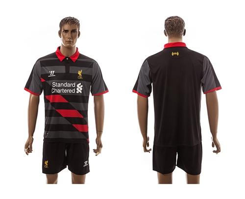 Liverpool Blank Black/Black Shorts Away Soccer Club Jersey