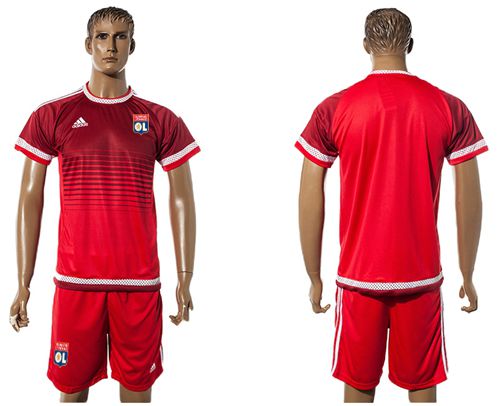 Lyon Blank Red Training Soccer Club Jersey