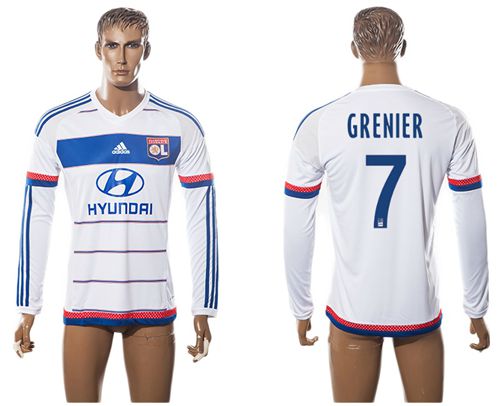 Lyon #7 Grenier Home Long Sleeves Soccer Club Jersey