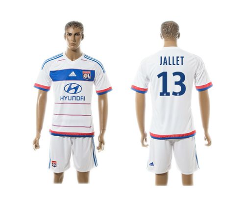 Lyon #13 Jallet Home Soccer Club Jersey