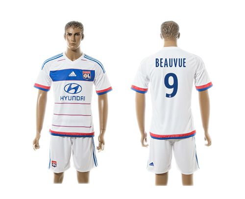 Lyon #9 Beauvue Home Soccer Club Jersey