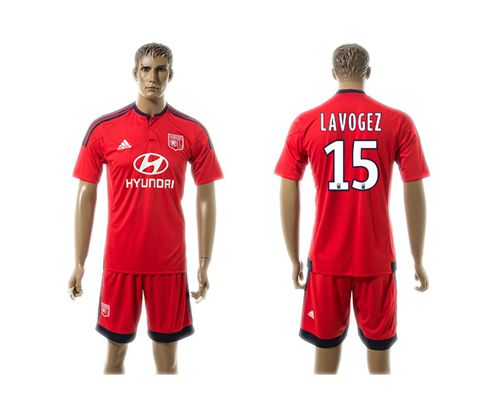 Lyon #15 Lavogez Away Soccer Club Jersey