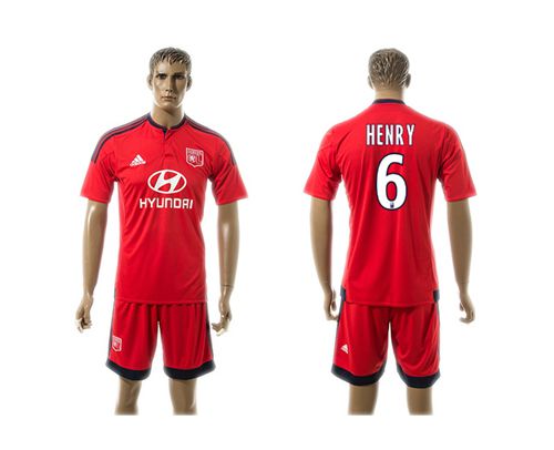 Lyon #6 Henry Away Soccer Club Jersey