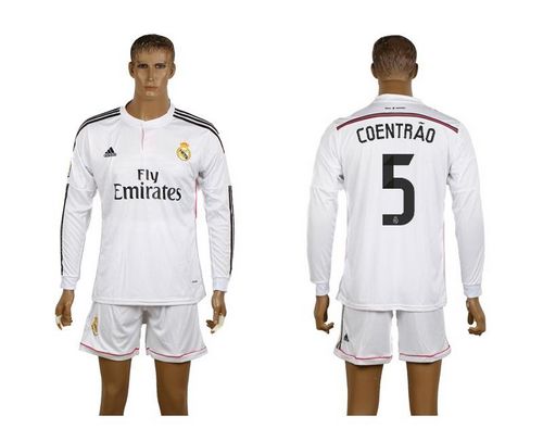 Real Madrid #5 Coentrao Grey Soccer Club Jersey