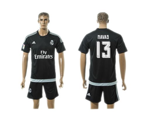 Real Madrid #13 Navas Black Soccer Club Jersey