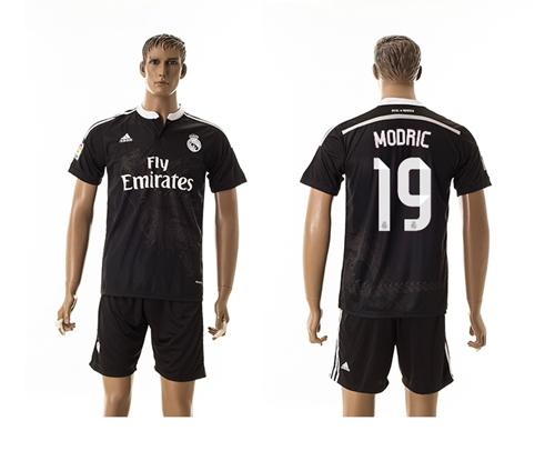 Real Madrid #19 Modric Grey Soccer Club Jersey