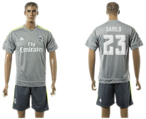 Real Madrid #23 Danilo Away (Dark Grey Shorts) Soccer Club Jersey