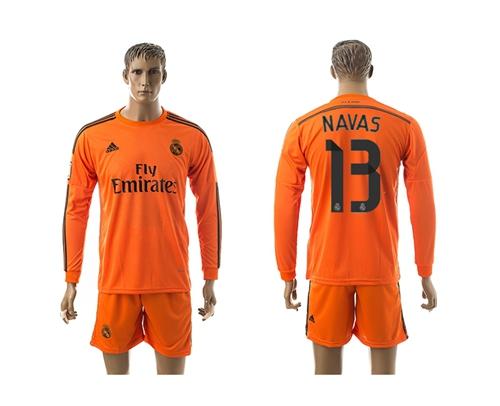 Real Madrid #13 Navas SHINY GREEN Soccer Club Jersey