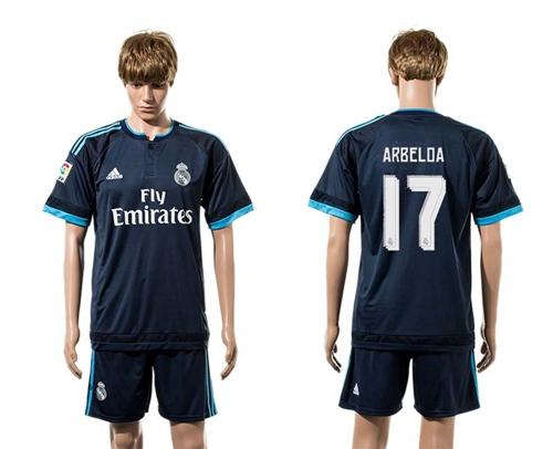 Real Madrid #17 Arbeloa Sec Away Soccer Club Jersey