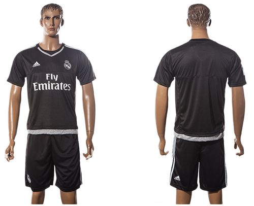 Real Madrid Blank Black Goalkeeper Soccer Club Jersey