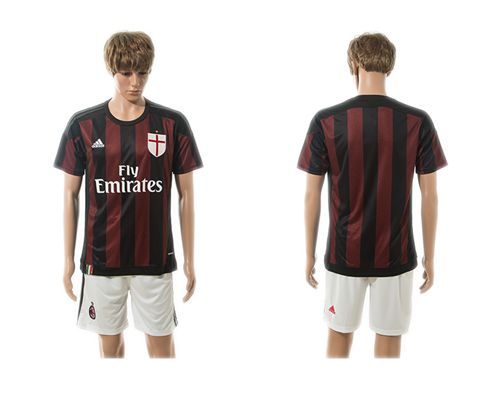 AC Milan Blank Home Soccer Club Jersey