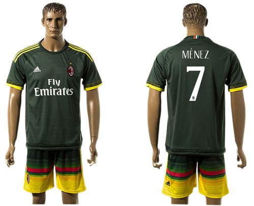 AC Milan #7 Menez Sec Away Soccer Club Jersey