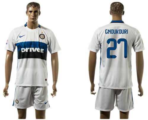 Inter Milan #27 Gnoukouri White Away Soccer Club Jersey