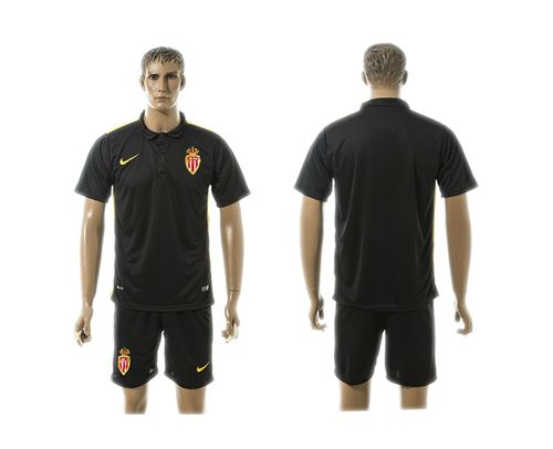 Monaco Blank Black Training Soccer Club Jersey
