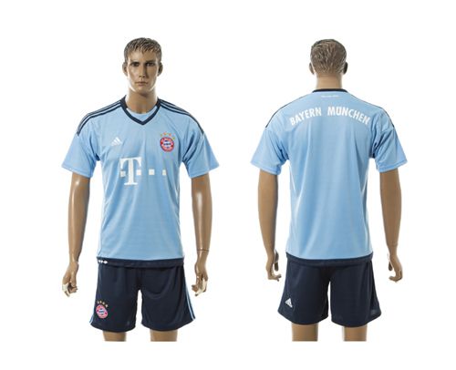 Bayern Munchen Blank Blue Goalkeeper Soccer Club Jersey
