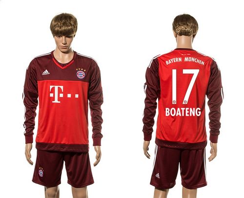 Bayern Munchen #17 Boateng Goalkeeper Long Sleeves Soccer Club Jersey