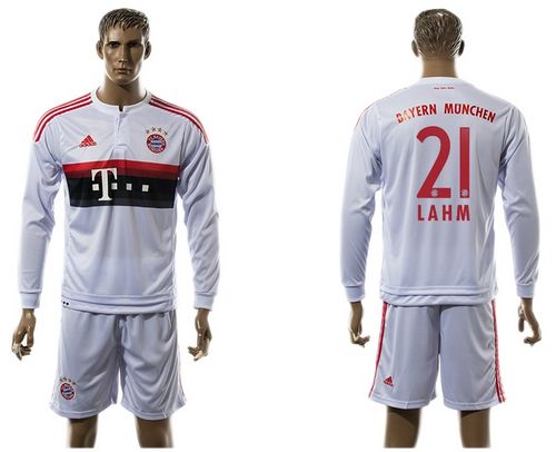 Bayern Munchen #21 Lahm Away Long Sleeves Soccer Club Jersey
