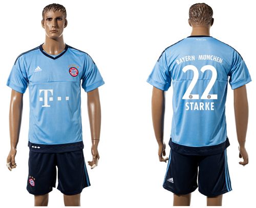 Bayern Munchen #22 Starke Light Blue Soccer Club Jersey