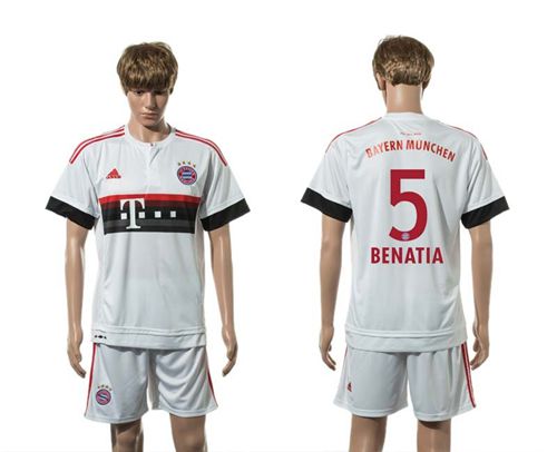 Bayern Munchen #5 Benatia Away (White Shorts) Soccer Club Jersey