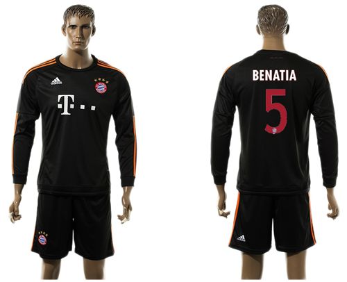 Bayern Munchen #5 Benatia Black Long Sleeves Soccer Club Jersey
