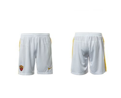 Roma Blank White Home Soccer Shorts