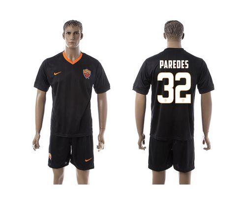 Roma #32 Paredes Black Away Soccer Club Jersey