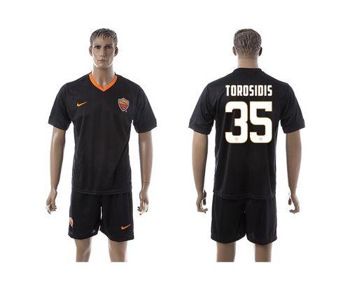 Roma #35 Torosidis Black Away Soccer Club Jersey