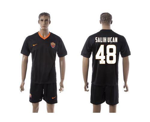 Roma #48 Salih Ucan Black Away Soccer Club Jersey