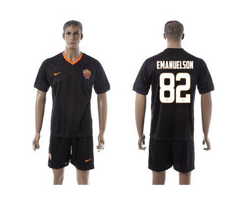 Roma #82 Emanuelson Black Away Soccer Club Jersey