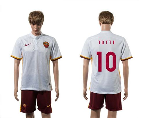 Roma #10 Totti Away Soccer Club Jersey