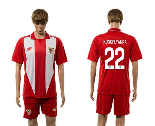 Sevilla #22 Konoplyanka Home Soccer Club Jersey