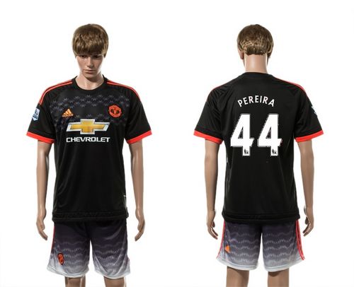Manchester United #44 Pereira Black Soccer Club Jersey