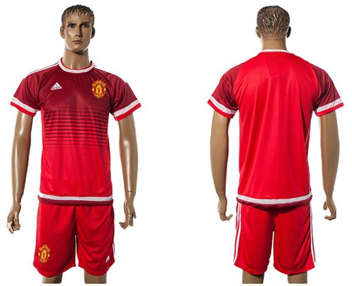 Manchester United Blank Red Training Soccer Club Jersey