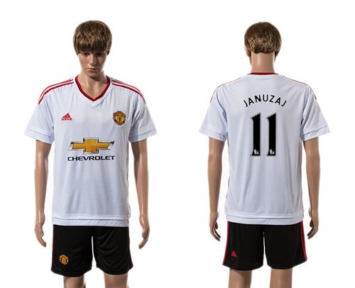 Manchester United #11 Januzaj White Away Soccer Club Jersey