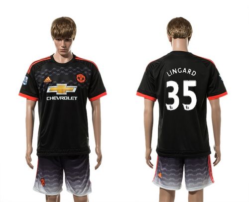 Manchester United #35 Lingard Black Soccer Club Jersey