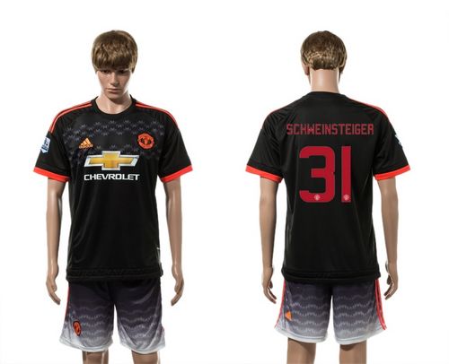 Manchester United #31 Schweinsteiger UEFA Champions Black Soccer Club Jersey