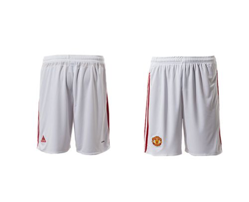 Manchester United Blank White Home Shorts