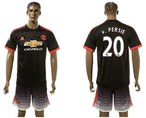 Manchester United #20 v.Persie Black Soccer Club Jersey