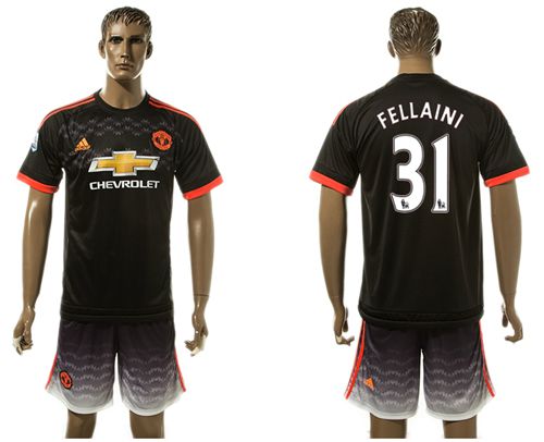 Manchester United #31 Fellaini Black Soccer Club Jersey