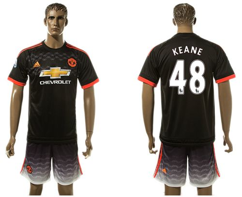 Manchester United #48 Keane Black Soccer Club Jersey