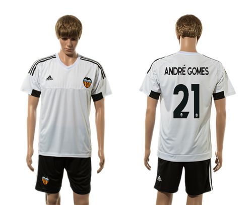 Valencia #21 Andre Gomes Home Soccer Club Jersey