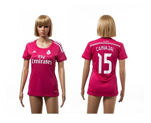 Women's Real Madrid #15 Carvajal Away Soccer Club Jersey