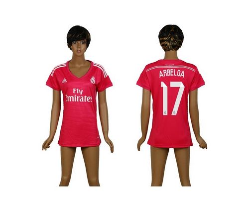 Women's Real Madrid #17 Arbeloa Away Soccer Club Jersey
