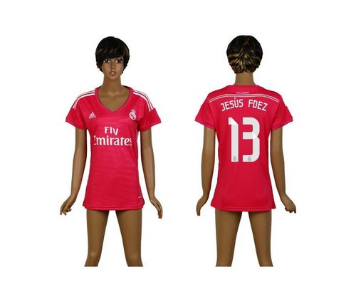 Women's Real Madrid #13 Jesus Fdez Away Soccer Club Jersey